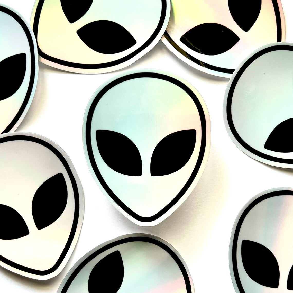 Holographic Alien Sticker
