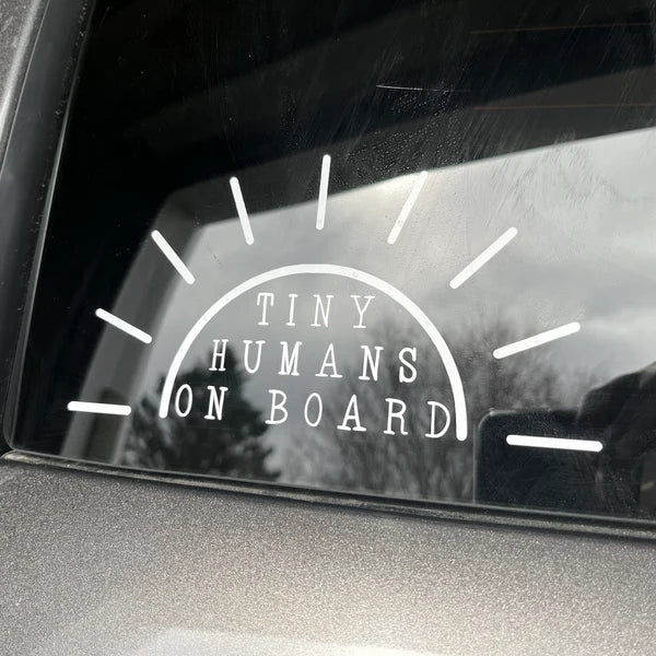 Tiny Humans on Board Decal