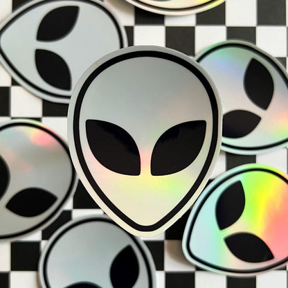 Holographic Alien Sticker