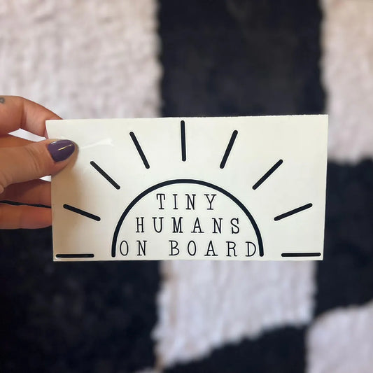 Tiny Humans on Board Decal