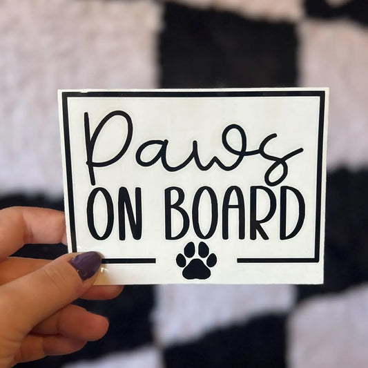 Paws on Board Decal