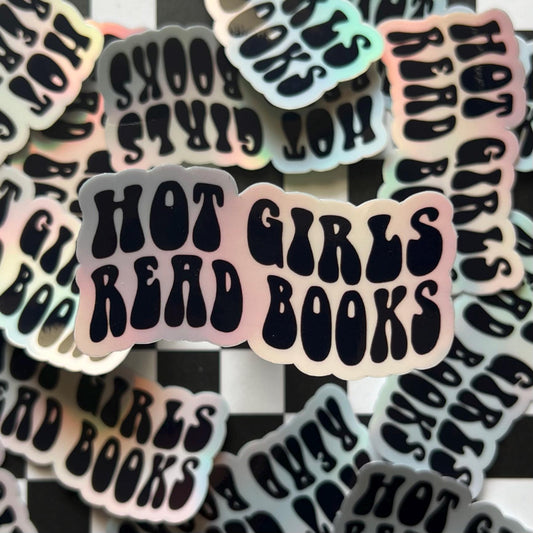 Hot Girls Read Books Sticker