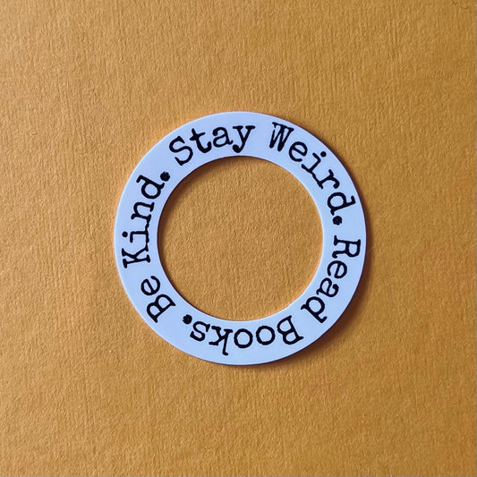 Read Books Be Kind Stay Weird Sticker