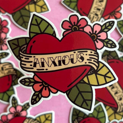 Anxious Tattoo Sticker