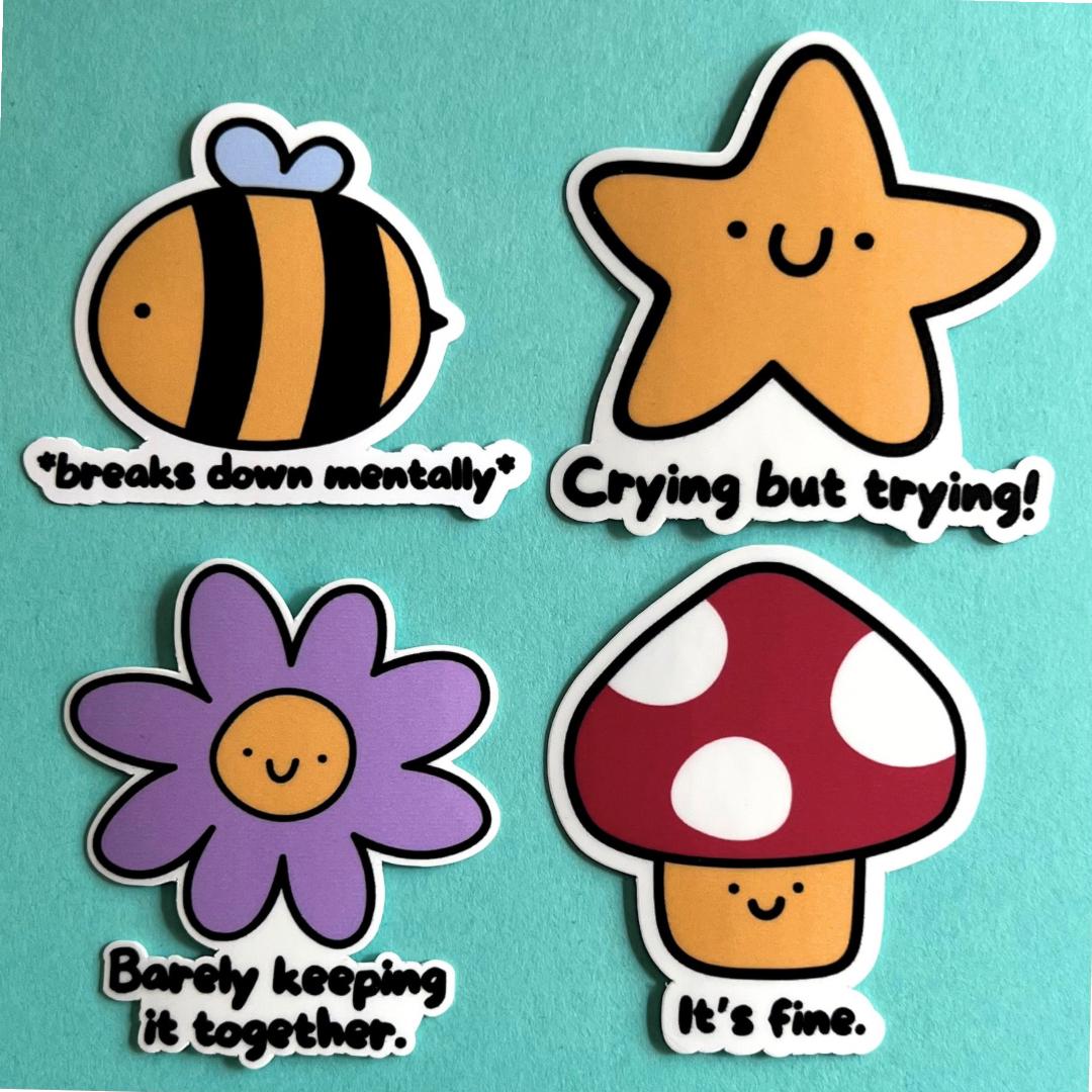 Optimistic Pessimist Sticker Set