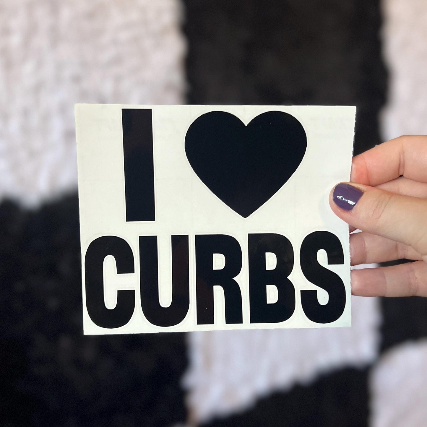 I Heart Curbs Decal