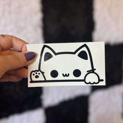 Cat Peeker Decal