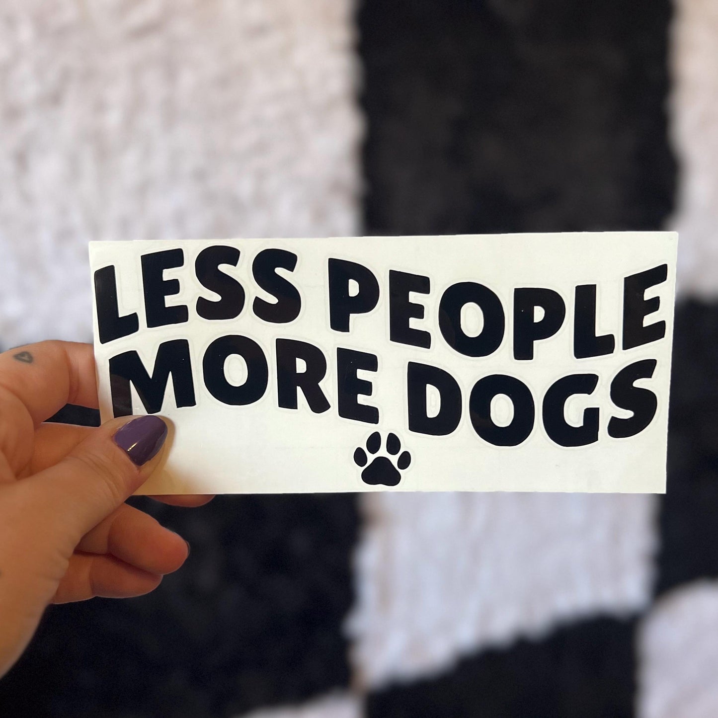 Less People More Dogs Wave Decal