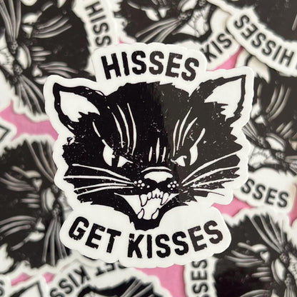 Hisses Get Kisses Sticker