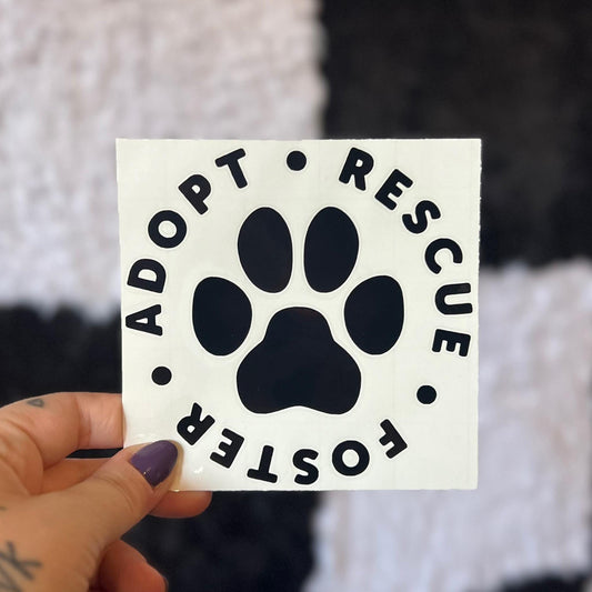 Adopt Rescue Foster Decal