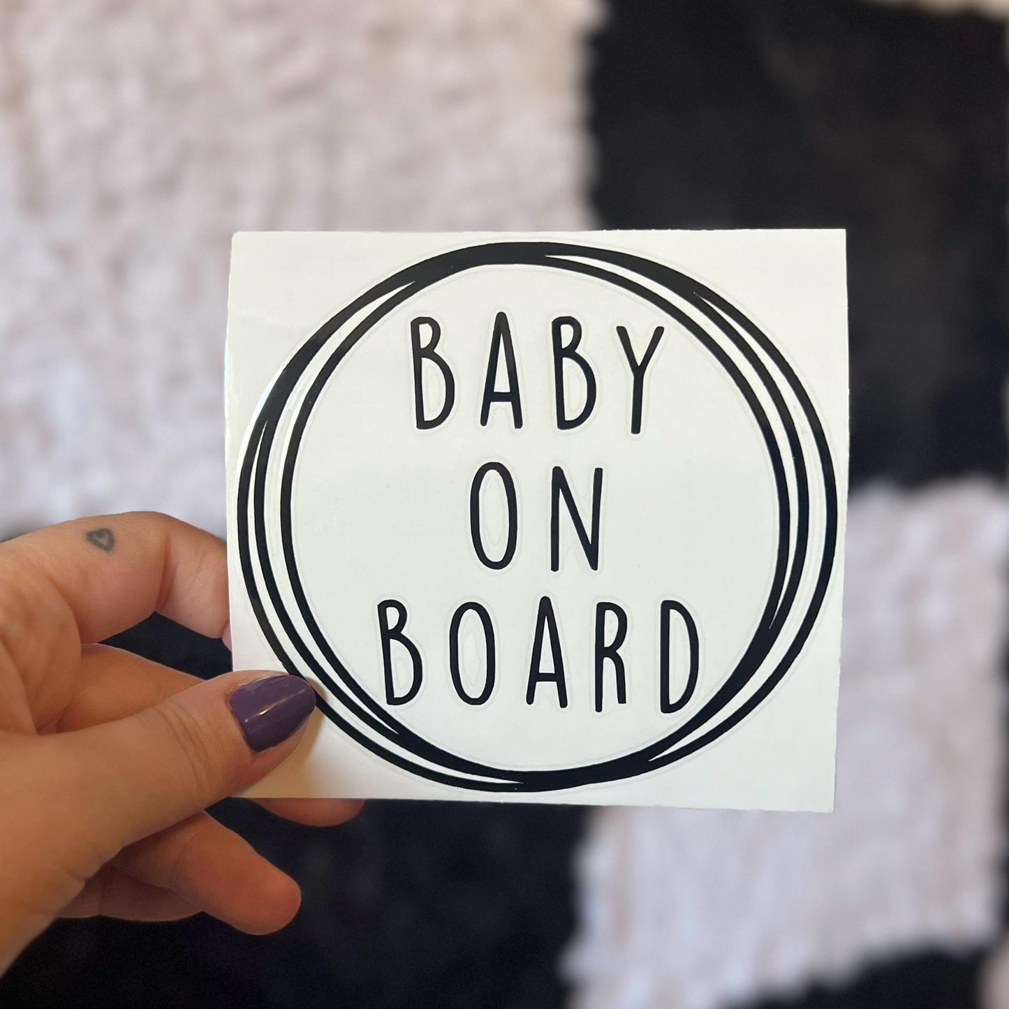 Round Baby on Board Decal