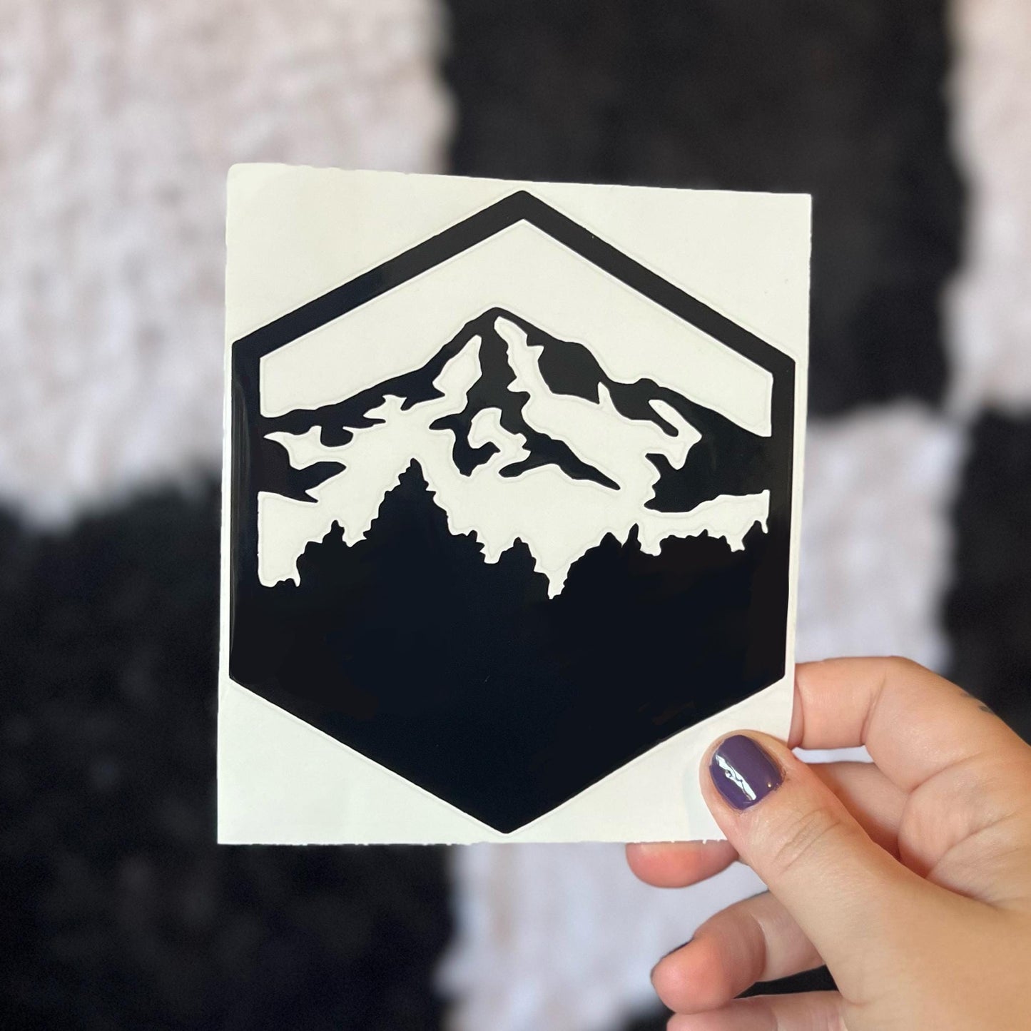 Geometric Mountain Decal