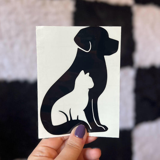 Cat in Dog Decal